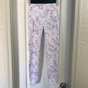 RBX Purple White Patterned Mutlicolor Leggings Size S